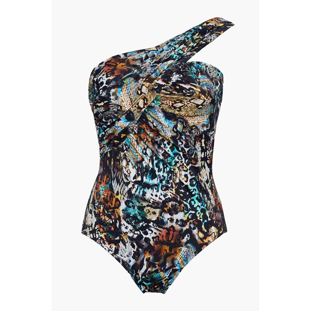 MagicSuit Goddess One Piece Swimsuit Posh Mosh Animal Print One Shoulder